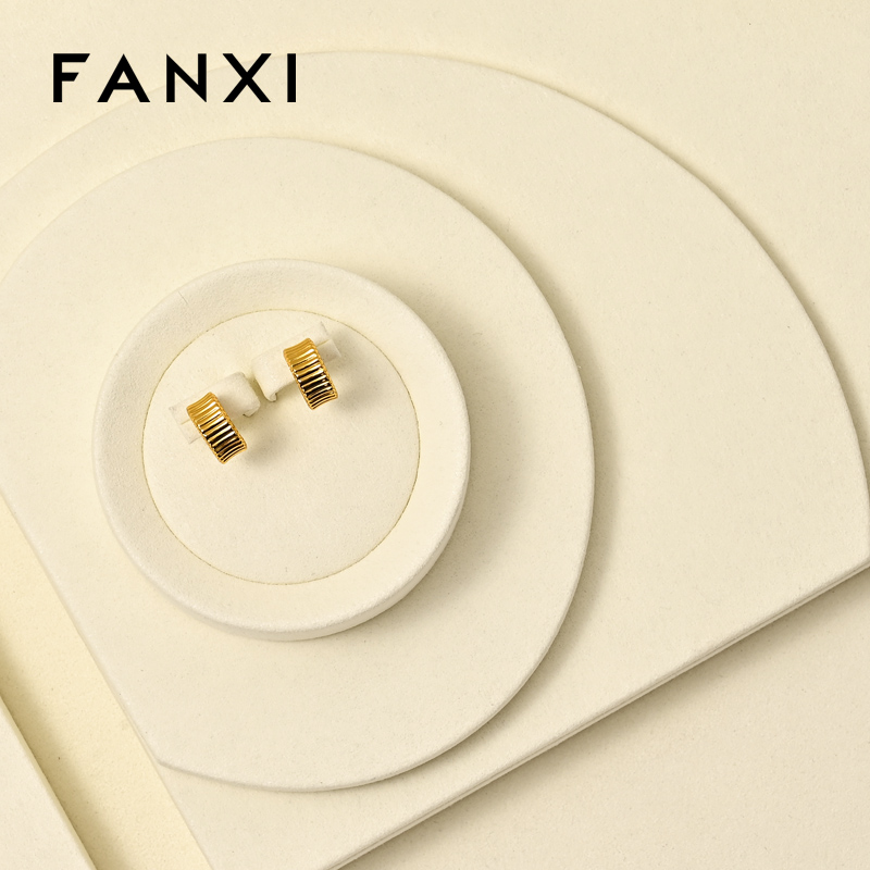 FANXI high quality Beige Microfiber Jewelry display set