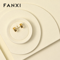 FANXI high quality Beige Microfiber Jewelry display set