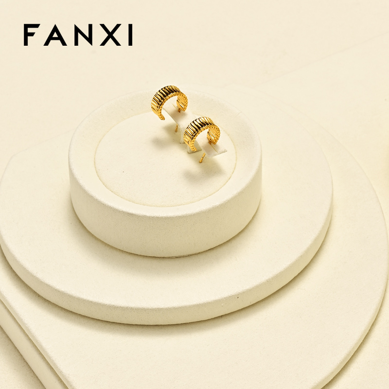 FANXI high quality Beige Microfiber Jewelry display set