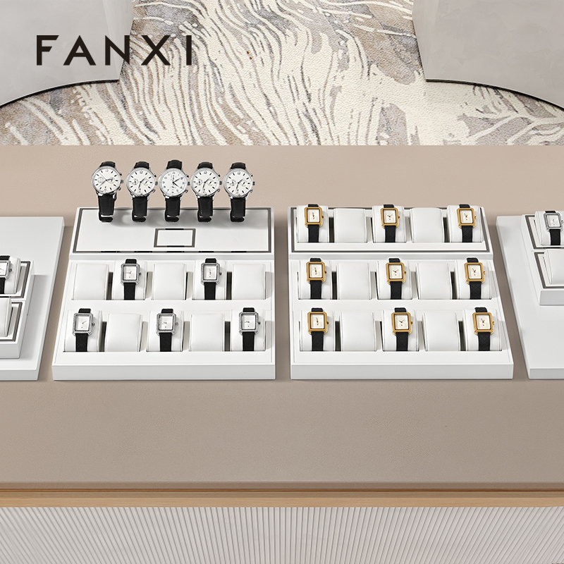 FANXI high quality Beige Microfiber Jewelry display set