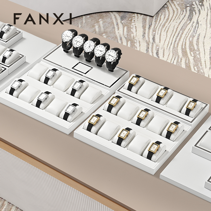 FANXI high quality Beige Microfiber Jewelry display set