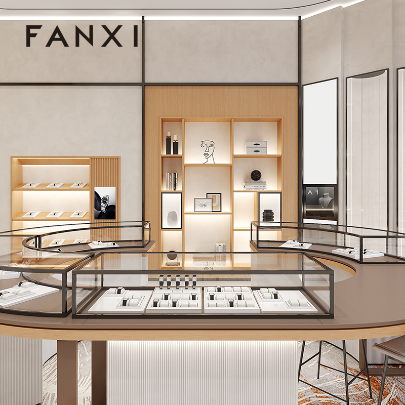 FANXI high quality Beige Microfiber Jewelry display set