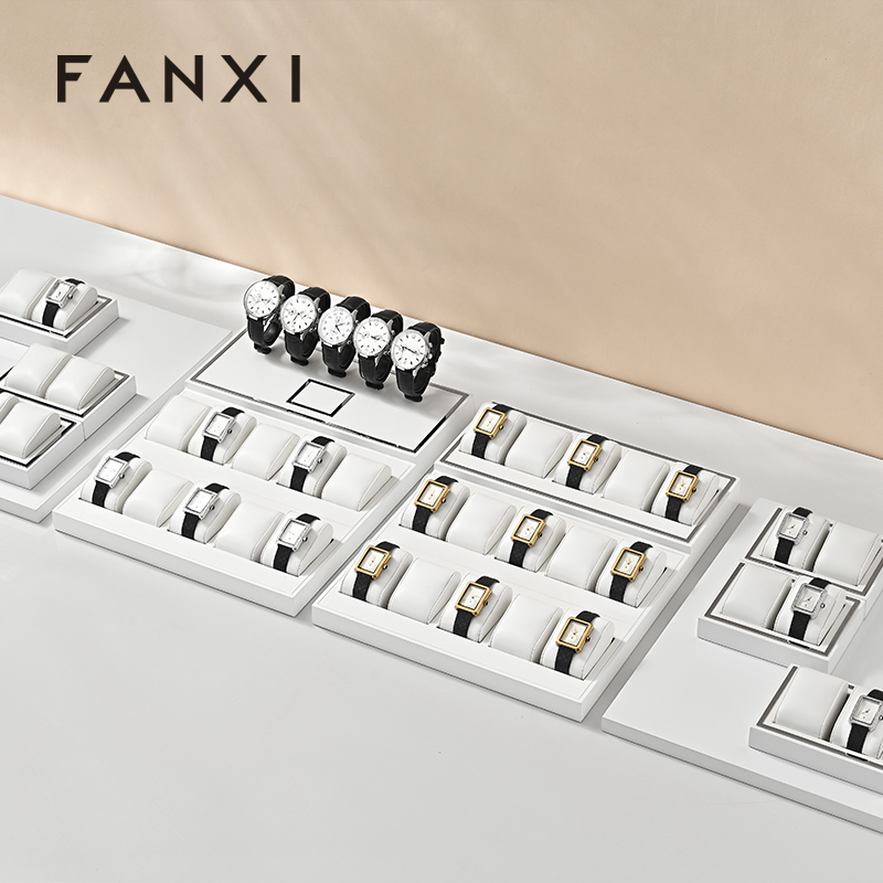 FANXI high quality Beige Microfiber Jewelry display set