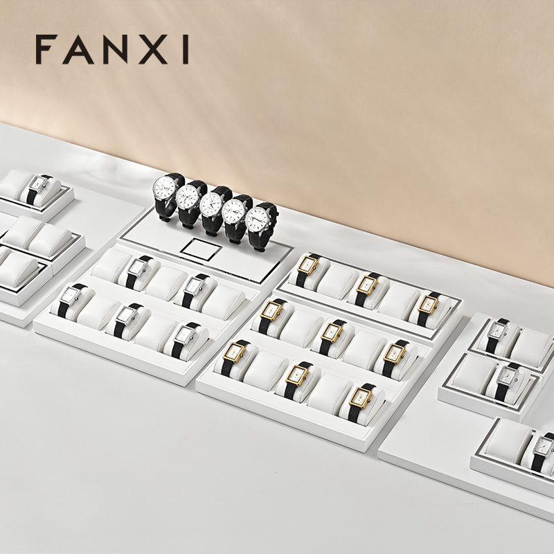 FANXI high quality Beige Microfiber Jewelry display set
