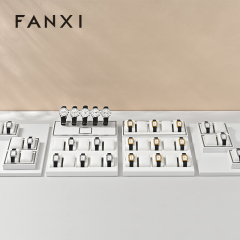 FANXI high quality Beige Microfiber Jewelry display set