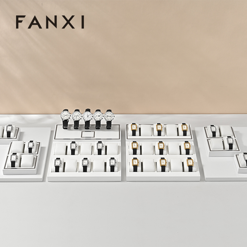 FANXI high quality Beige Microfiber Jewelry display set