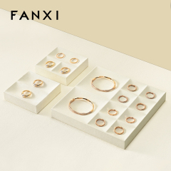 FANXI custom Belge Microfiber jewellery tray display