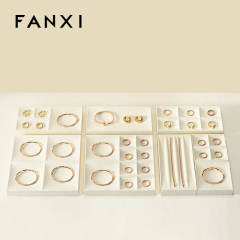 FANXI custom Belge Microfiber jewellery tray display