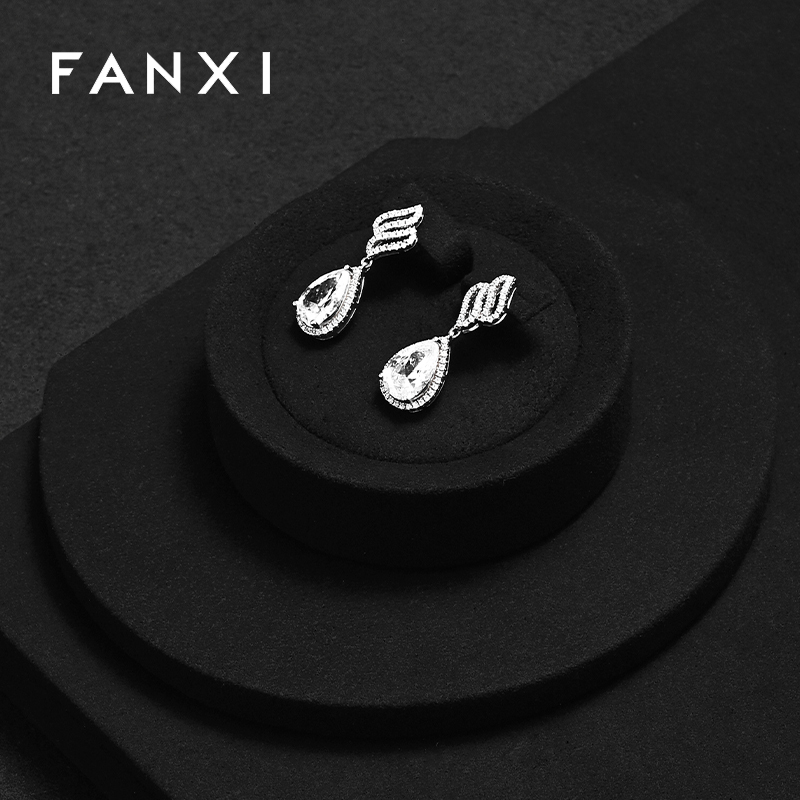 FANXI high quality Black Microfiber Jewelry display set