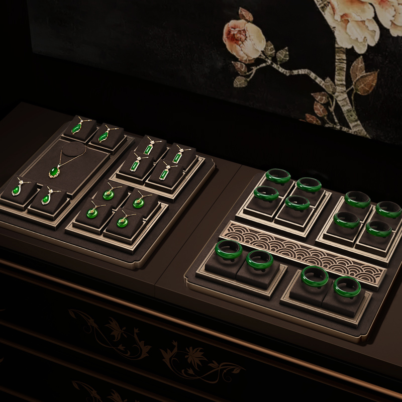 FANXI New arrival brown pu leather jewelry display