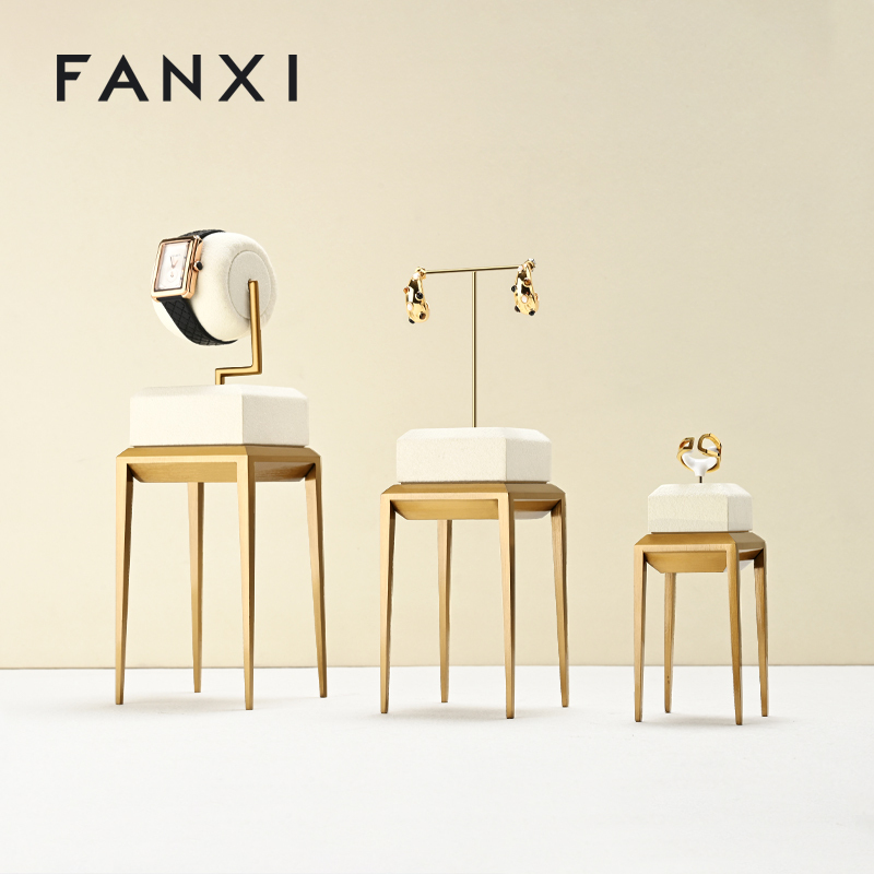 FANXI New arrival Beige metal Jewelry Display Stand