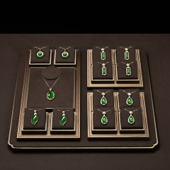 FANXI New arrival brown pu leather jewelry display