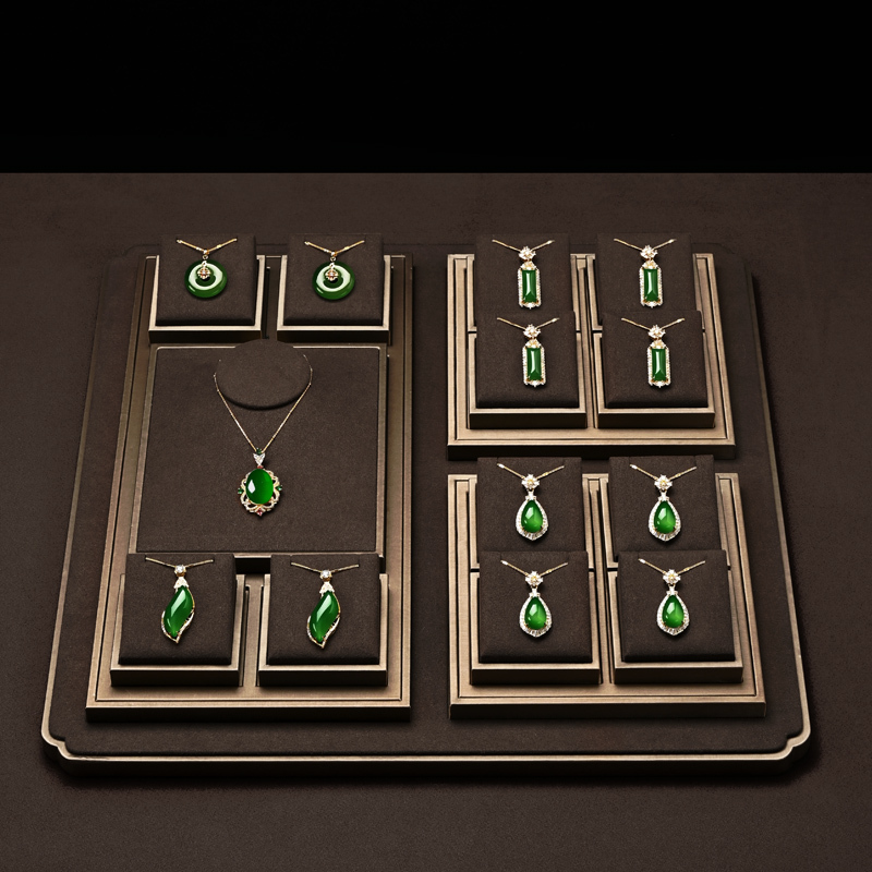 FANXI New arrival brown pu leather jewelry display