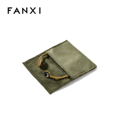 FANXI Custom bean green velvet pouch bag
