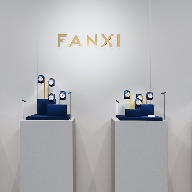 FANXI New arrival Blue metal Microfiber Watch display set