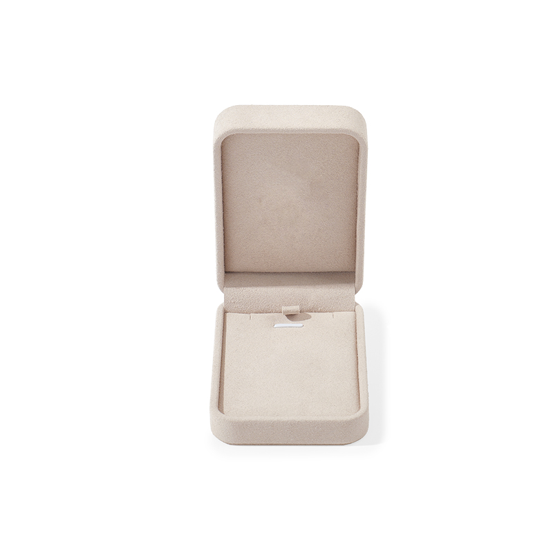 FANXI Custom beige microfiber necklace box