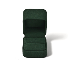 FANXI Custom blackish green microfiber ring box