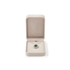 FANXI Custom beige microfiber necklace box