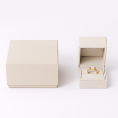 FANXI Custom beige microfiber ring box