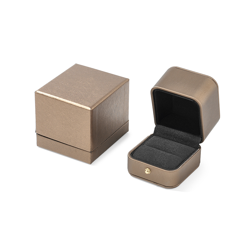 FANXI Custom brown pu leather ring box