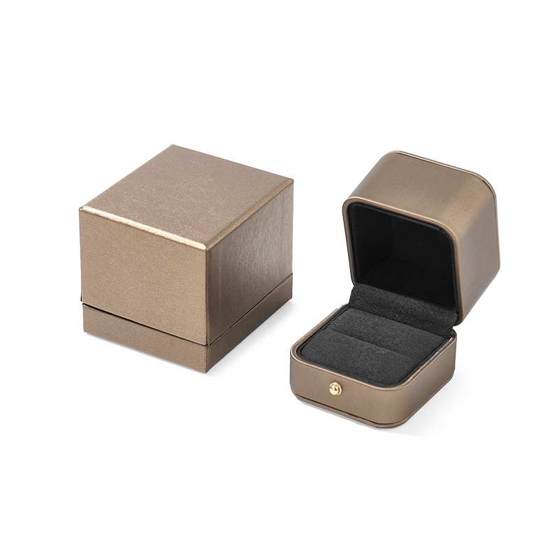 FANXI Custom brown pu leather ring box