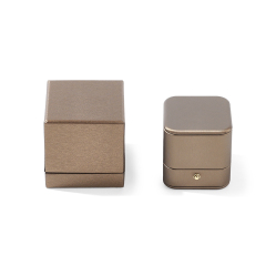 FANXI Custom brown pu leather ring box