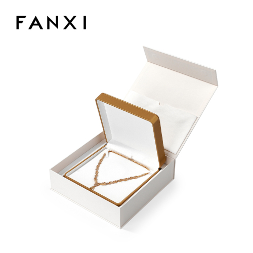 FANXI Custom white brown magnetic paper box