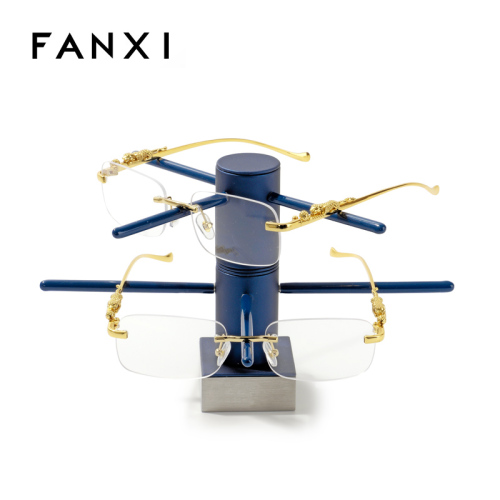 FANXI Custom blue leather with silver frames