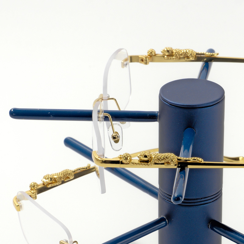 FANXI Custom blue leather with silver frames