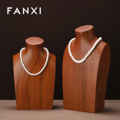 FANXI high quality log color wooden jewelry bust