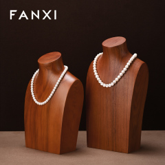 FANXI high quality log color wooden jewelry bust
