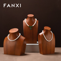 FANXI high quality log color wooden jewelry bust
