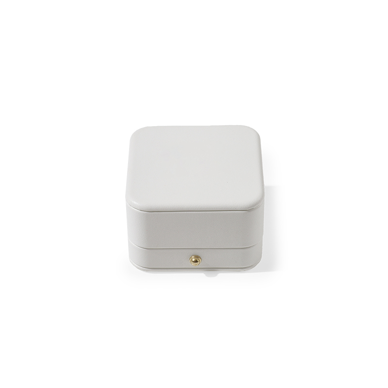 FANXI Custom white leather velvet ring box