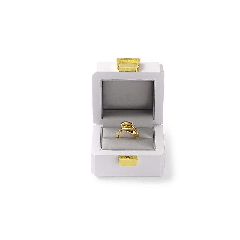 FANXI Custom white piano paint ring box