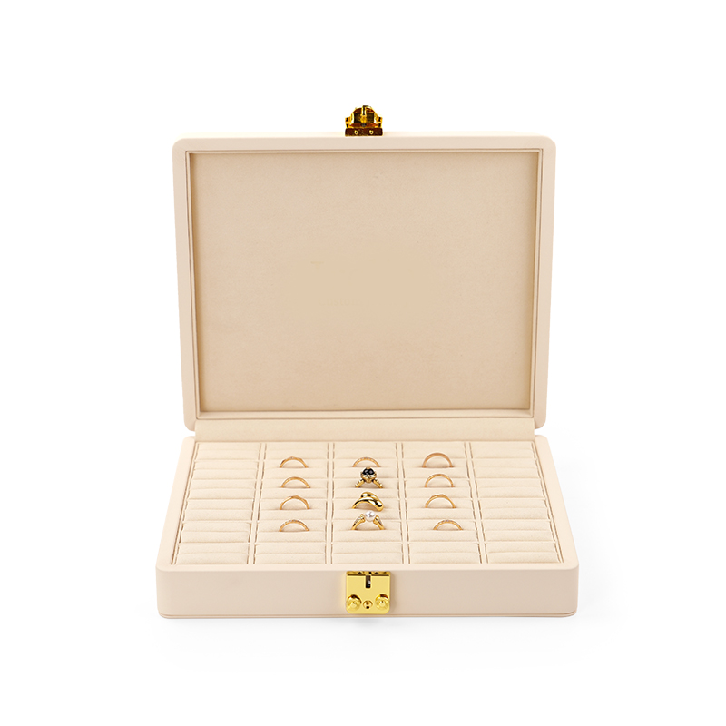 FANXI Custom beige leather ring case