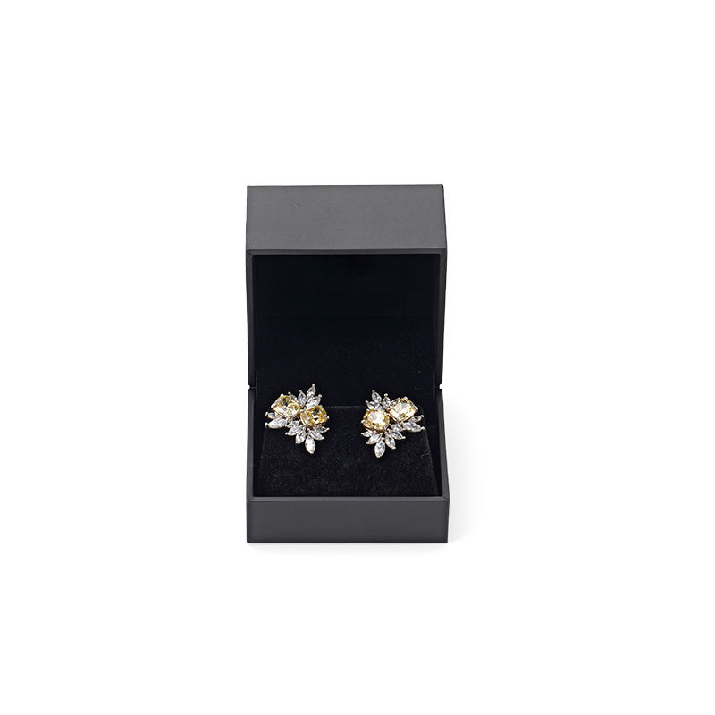 FANXI Custom black paper velvet earring box
