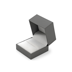 FANXI Custom dark grey paper velvet ring box