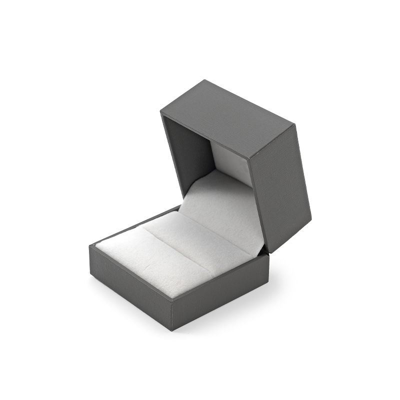 FANXI Custom dark grey paper velvet ring box