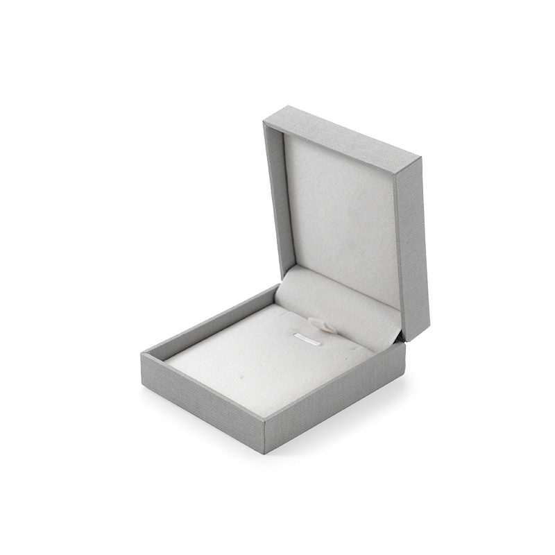 FANXI Custom grey paper velvet pendant box