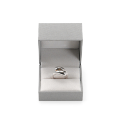 FANXI Custom grey paper velvet ring box