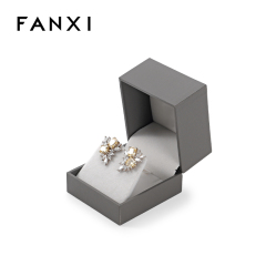 FANXI Custom dark grey paper velvet ear nail box