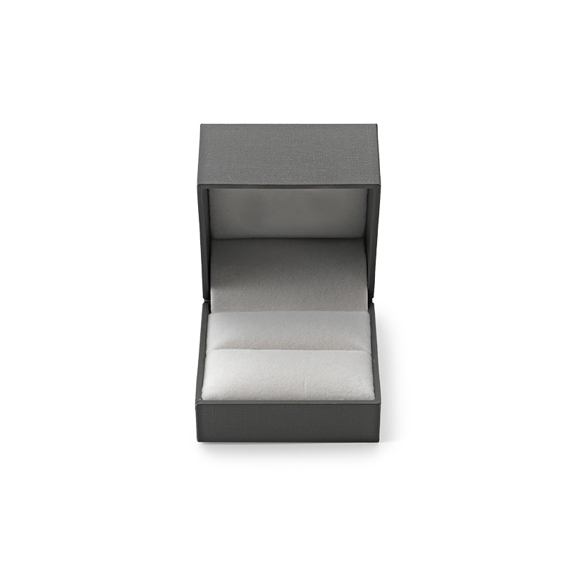 FANXI Custom dark grey paper velvet ring box