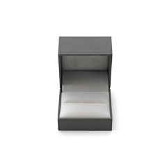 FANXI Custom dark grey paper velvet ring box