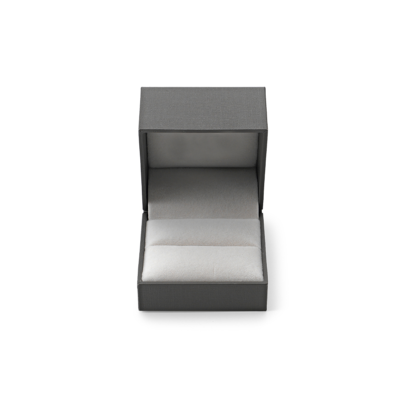 FANXI Custom dark grey paper velvet ring box