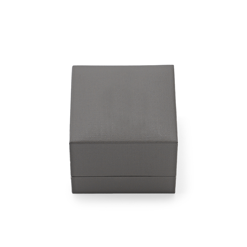 FANXI Custom dark grey paper velvet ring box