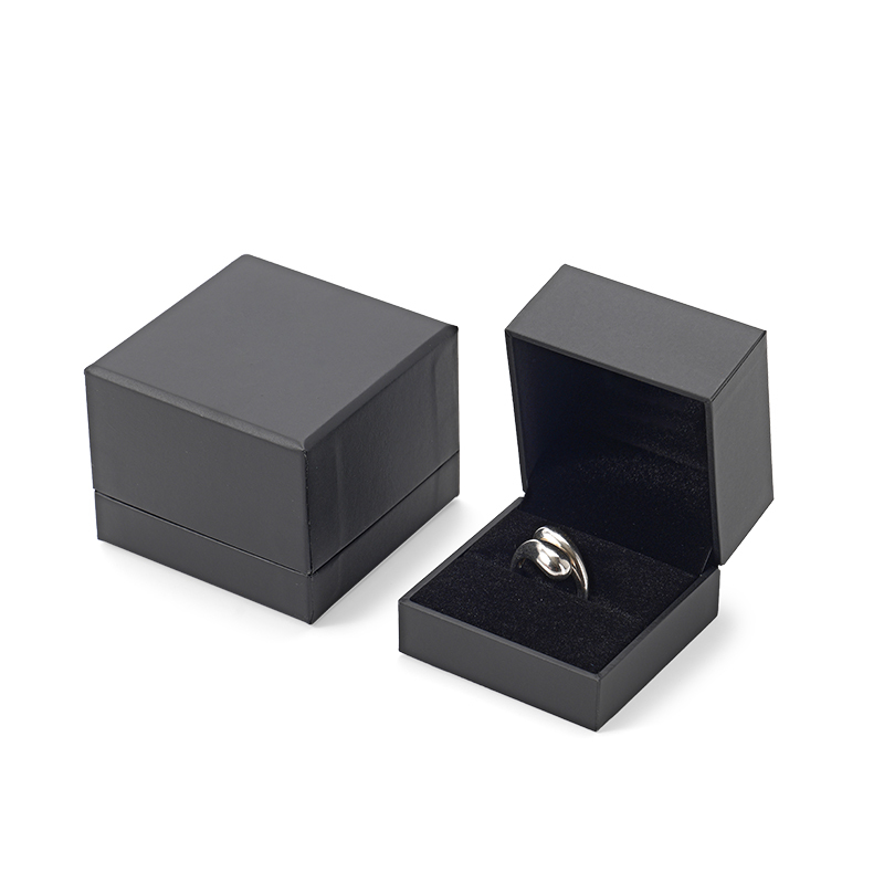 FANXI Custom black paper velvet ring box