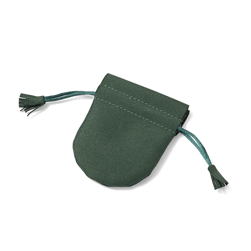 FANXI Custom green suede pouch