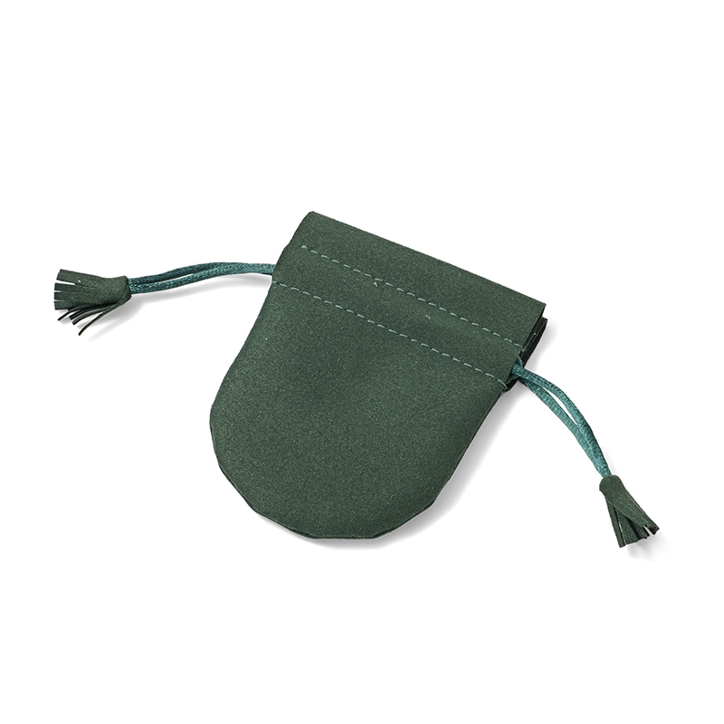 FANXI Custom green suede pouch