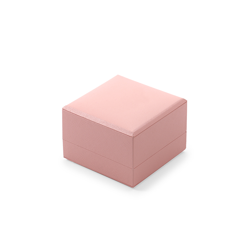 FANXI Custom pink paper microfiber ring box