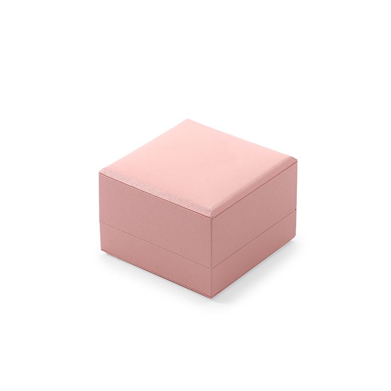 FANXI Custom pink paper microfiber ring box
